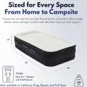 King Koil Plush Pillow Top Twin-Size Inflatable Air Mattress with Built-in High-Speed Pump for Camping, Home & Guests - Luxury Twin Airbed Blow Up Mattress Waterproof