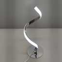 Yarra-Decor Modern Spiral Bedside Lamp - 3 Colors Touch Control LED Table Lamp, Stepless Dimmable Nightstand Lamps for Bedroom Living Room & Office(3000K 4000K 5000K) (Silver)