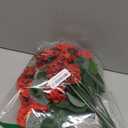 Artificial Geraniums Fake Flowers for Outdoors Decoration, 6 Bundles Silk Geraniums Red Flower UV Resistant Look Real Faux Plants for Front Door Garden Porch Planter Patio Balcony Yard Indoor Home