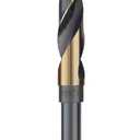 11/16 in. HSS Silver and Deming Drill Bit 1/2" Reduced 3-Flat Shank Golden/Black Oxided 135 Deg.Split Point