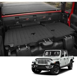 Custom for 2020-2025 2026 Jeep Gladiator JT Rear Seat Backrest Mats All Weather Protection TPE Accessories (Backrest Mats)