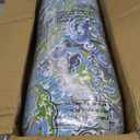 Magpie Fabrics Patio Bench Cushion 45"x18", Indoor/Outdoor Non-Slip Water Resistant Long Seat Pads, Tufted Loveseat Cushion for Swing, Settee, Window, Garden, Wicker, Front Porch (Paisley Lapis Green)