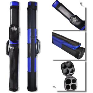 2x2 Hard cue case Square Pool Cue Billiard Stick Carrying Case (C09-Blue)