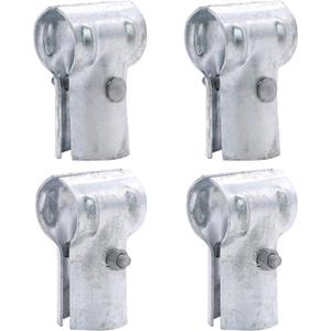 KINNAN 1-5/8 X 1-5/8 End Rail T Clamp,Chain Link Fence Parts,Galvanized Steel T Clamp for 1-5/8" OD Pipe, Heavy Duty, Bolts & Nuts include 4 Pcs