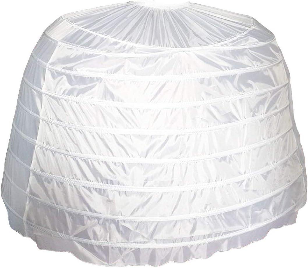 Plus Size Crinolina Para Vestido de 15 Victorian Rococo Pannier Hoop Skirt (9 Hoops-white)
