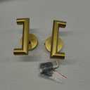 Angle Simple Towel Double Hook Brushed Gold 2 PCS, SUS304 Stainless Steel Bathroom Hand Towel Holder, Double Robe Hook, Wall Mount