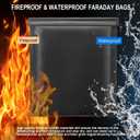 yaokvide Large Faraday Bags - 5 Pack Faraday Cages for Laptops & Tablets & Phones & Car Keys, Faraday Key Fob Protector, Fireproof & Waterproof Anti-theft Signal Blocking Pouch