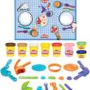Play-Doh Kitchen Creations - Morning Cafe Playset with 8 Colors, Playmat, Over 15 Tools