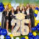 2026 Graduation Party Decorations - 2.3FT Pre-Cut 26 Marquee Numbers Sign with Light - Mosaic Foam Board Includes Glue Gun Balloons for Kindergarten Preschool College Prom