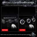 LECART Bling Car Accessories Fit for Volkswagen Arteon Altas Passat Tiguan Golf CC Glitter AC Knob Covers Auto Interior Decor Trims Metal Decals 3Pcs