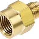 uxcell Brass Pipe fitting, 1/4 SAE Flare Male to 1/4NPT Female Thread, Tubing Adapter Hose Connector, for Air Conditioner Refrigeration