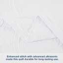 Anluoer Quilt Twin Size Bedding Set-White Embossed, Bedspreads-Lightweight Summer Soft Microfiber Bedspread, Bed Coverlet for All Seasons (1 Quilt, 1 Pillow Sham)