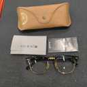 Ray-Ban Unisex RX3716VM Clubmaster Metal Square Prescription Eyewear Frames, Black On Arista/ Demo Lens, 50 mm