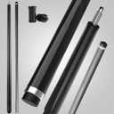 Carbon Fiber Pool Cue, 100% Carbon Fiber Shaft & Composite Butt. 12.5 mm Tip, 3/8-8 Joint,Pro Taper Design, Wrapless Grip, Professional Low Deflection Pool Stick for Enthusiasts & Advanced Players (Metallic Gray)