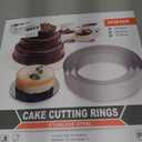 Cake Ring Set, 3 Packs Round Cookie Cutter, Stainless Steel, Silver, 4/6/8 Inch