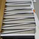 36" Extra Tall and Wide Baby Gate for Stairs Doorways - Pressure Mounted Metal Pet Gate with Double Safety Lock - Easy Walk Through Indoor Doggie Gate,White