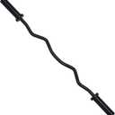 Signature Fitness Everyday Essentials Olympic Super Curl Barbell Curl Bar, 48 inch (350 lb Weight Capacity), Black