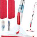 Mops for Floor Cleaning Wet Spray Mop with 14 oz Refillable Bottle and 2 Washable Microfiber Pads Home or Commercial Use Dry Wet Flat Mop for Hardwood Laminate Wood Ceramic