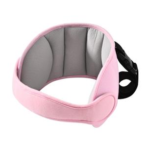 LETTON Car Seat Head Support for Child, Adjustable Toddler Car Seat Head Holder Head Strap, Safe, Breathable Head & Neck Pillow Support Solution Baby & Kids Travel Accessories, Grayish Pink