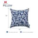 JMKaixin Outdoor Pillows, Pack of 2 Waterproof Decorative Throw Pillows with Inserts, 18”x18” Square Pillows for Bed, Couch, Sofa and Patio Furniture