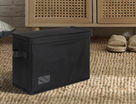 Comic Book Storage Foldable Laundry Bin Waterproof Home Organizer Sturdy Pp Board Easy Setup 2 Pieces 15x6x12