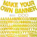 BEISHIDA Double-Sided Gold 116 PCS DIY Letter Banner Kit Make Your Own Banner,Including 111 Letters and Numbers 3 Rope and 9 Threading Device,Customized for Birthday Graduation Wedding Decor