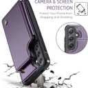 Bemal for Samsung Galaxy S25 Wallet Case with Card Holder, RFID Blocking, Shockproof Leather Kickstand for Men and Women, Durable Protective Phone Cover for 6.2", Purple