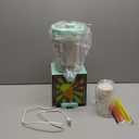 Slushie Machine for Home with 10 Cups & Spoon straws, Countertop Slushie Maker Frozen Drink Machine for Kitchen, Turn Any Sugary Drinks into Slushie, Aqua