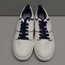 Eydram Womens Sneakers White Leather Tennis Shoes with Memory Foam Insole Low Top Platform Shoes for Women Lace Up Casual Sneakers Size 9