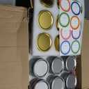 Encheng 12 Pack Wide Mouth Mason Jars 16 oz with Lids, Glass Pint Canning Jars for Preserving, Pickling, Fermenting,Food Storage,DIY Crafts,Wedding,Decor