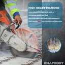 RHAPSODY 14 Inch Laser Welded Diamond Concrete Saw Blade, Segmented Premium Diamond Blade General Purpose Dry/Wet Cutting Concrete, Reinforced Concrete, Masonry, Brick, Block,1"-20mm Arbor