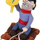 Fdit Pet Dog Costume Funny Cowboy Clothes Dogs Outfit Knight Clothes with Doll and Hat for Halloween Cosplay Party(L)