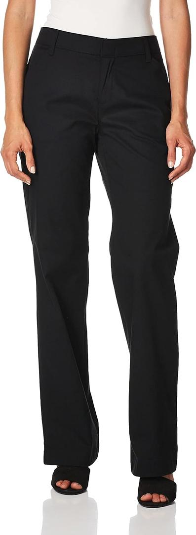 Dickies Women's Relaxed Straight Stretch Twill Pant (14, Black V1)