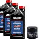 Yamaha Grizzly 660 4x4 (2002-2008) all Models AP Oil Filter Change Kit Yamaha Part# 5GH-13440-71-00, 3 Quarts All All Purpose LUB-10W40-AP-12