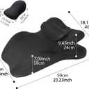 Ergonomic Memory Foam Wedge Pillow, Contoured Support Pillows, 27 Angled Support for Waist and Neck, Multi-Position Support Pillow (Black)