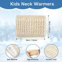 Kids Winter Beanie Hat Scarf Gloves Set Toddler Girls Winter Hat with Pom Neck Warmer Gaiter Mittens Knitted Fleece Lined