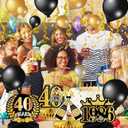 4 x 9 Pcs 40th Birthday Decoration for Men Women Table Honeycomb Forty Decor
