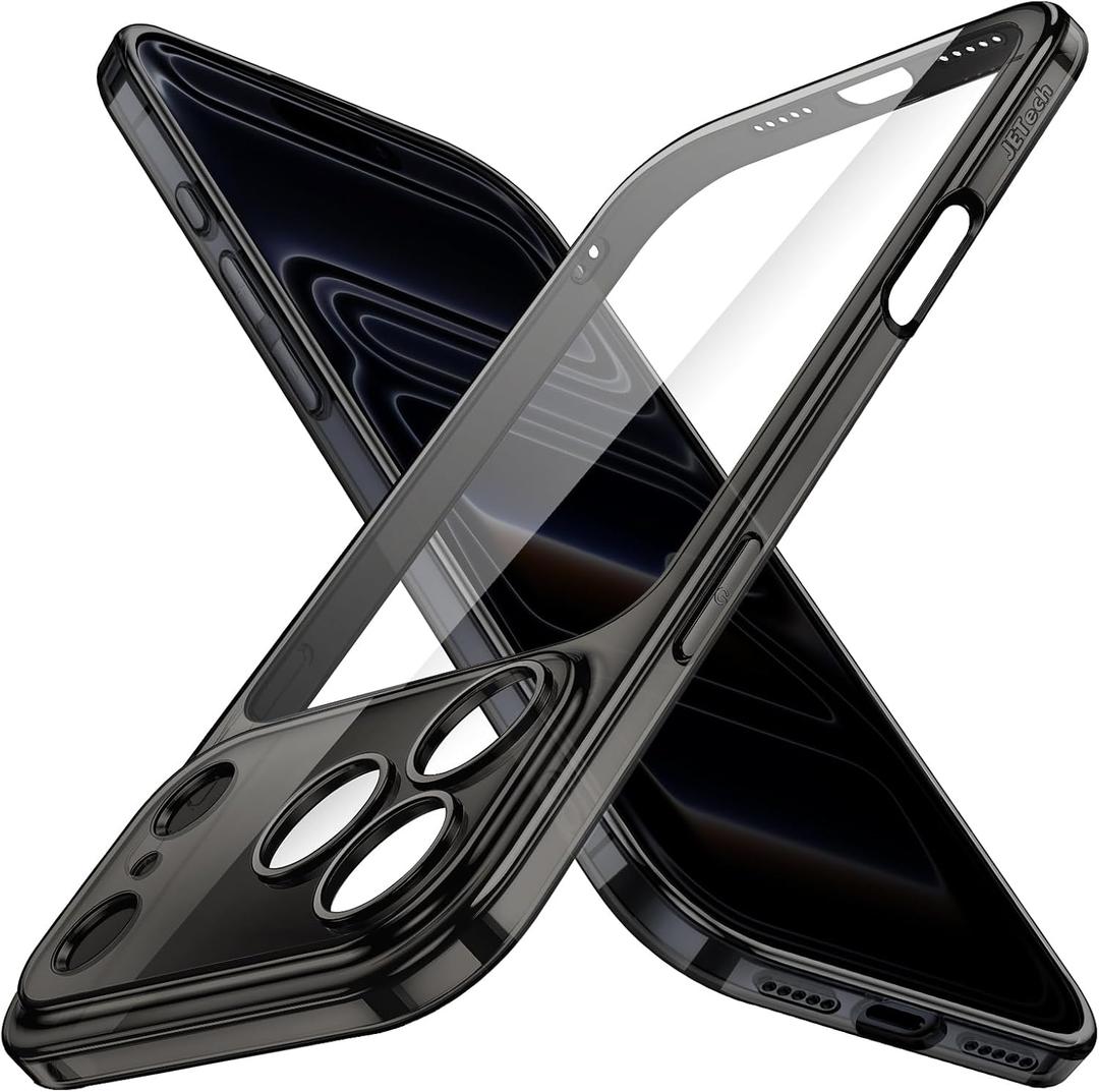 JETech Slim Case for iPhone 17 Pro 6.3-Inch with Camera Lens Full Protection, Ultra-Thin Lightweight Clear Minimalist Protective Phone Cover (Black)