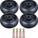 4 Pack GX10168 Deck Wheel for John Deere Z425 Z445 Z355E Tractors | Replace John Deere GX10168 Gauge Wheel with Hardware for D110 D130 D140 D170 L110 L120 L130 LA115 LA135 LA145 Z225 Z335E Z345