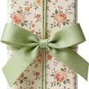 Meseey 50pcs 3 Inch Stretch Elastic Loops with Pre-Tied 2.5 Inch Sage Green Ribbon Bows for Gift Wrapping, Gift Boxes, Baskets, Crafts, and Christmas Decor