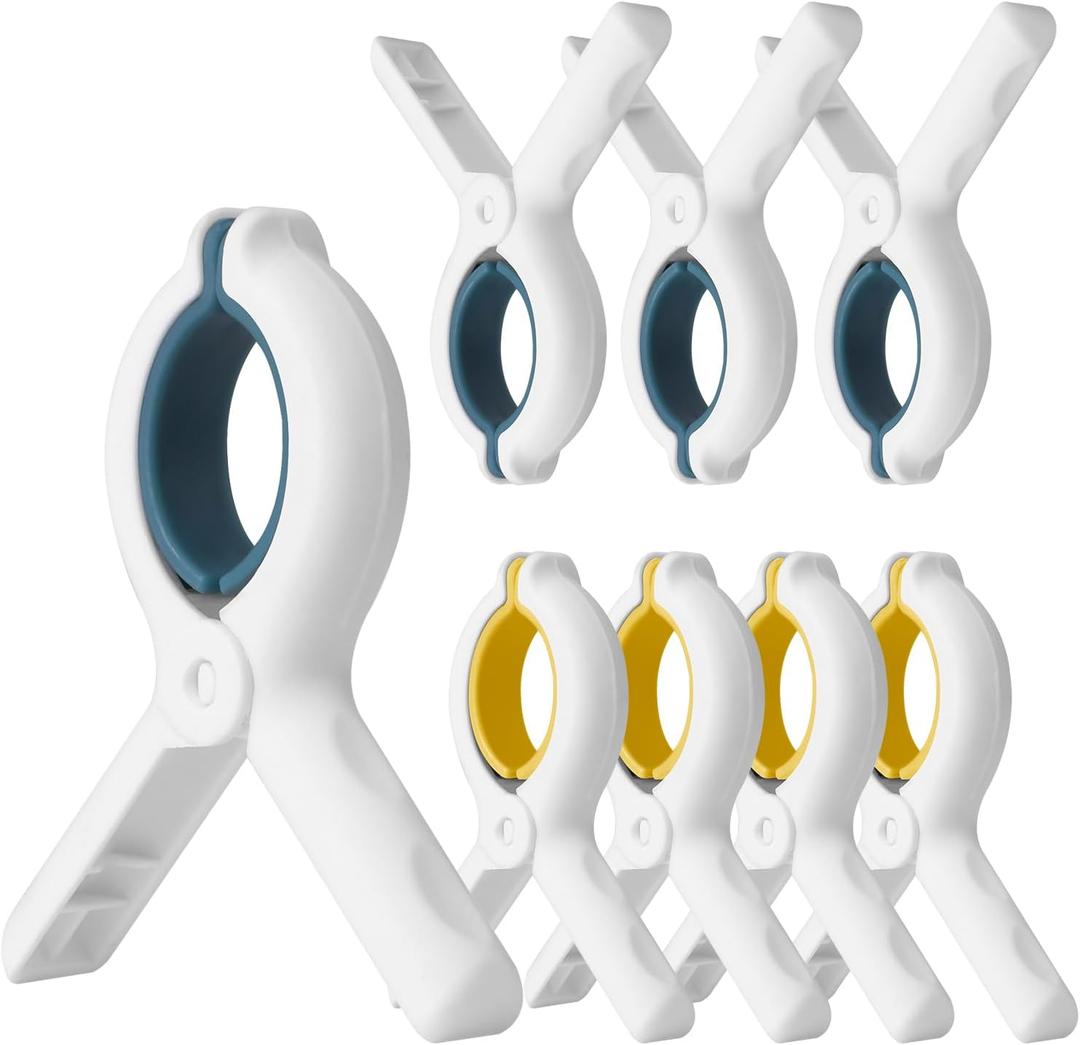 Towel Clips for Beach Chairs,Beach Towel Clips,Towel Clips for Chairs Large Diameter (8 Pack)