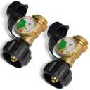 GASPRO 2 Pack Propane Tank Gauge, Propane Level Indicator for 5-20LB Tanks, Perfect for RV Camper, Propane Heater, Fire Pit, Gas Grill and More, QCC1/Type 1 Connection