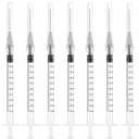 50 Pack Luer Lock 1ml 27Ga - 1 Inch Sample Measuring Syringe Lab Supplies, Individually Sealed Wrapped