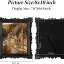 Vintage Picture Frame with Embossed Flower Design, Ornate Photo Frame, Hand-Crafted Resin Antique Frames for Tabletop & Wall Hanging, Home Decor (Black, 8x10 inch)