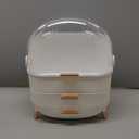 Makeup Organizer Skincare Organizers - Cosmetic Display Cases with Transparent Cover, SkinCare Organizers for Bathroom Countertop, Bedroom Vanity Desk, Lipstick Organizer, White Upgarde