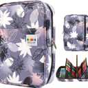 YOUSHARES Big Capacity Colored Pencil Case - 220 Slots large Pen Case Organizer with Multilayer Holder for Prismacolor Colored Pencils & Gel Pen (Maple leaf)