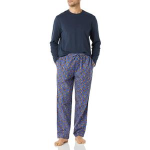 Amazon Essentials Men's Flannel Pant and Long-Sleeve T-Shirt Pajama Set (X-Large)