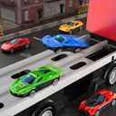 78-Inch Cars Trucks Toys for Toddler 1-3 2-4 3-5 4-7 Years Old Boys Kids, Transport Truck Toy with 24 Pcs Die-Cast Cars, Toys Gifts for 3 4 5 6 Year Old Boy, Toddler Boy Toy Ages 3-5 4-7