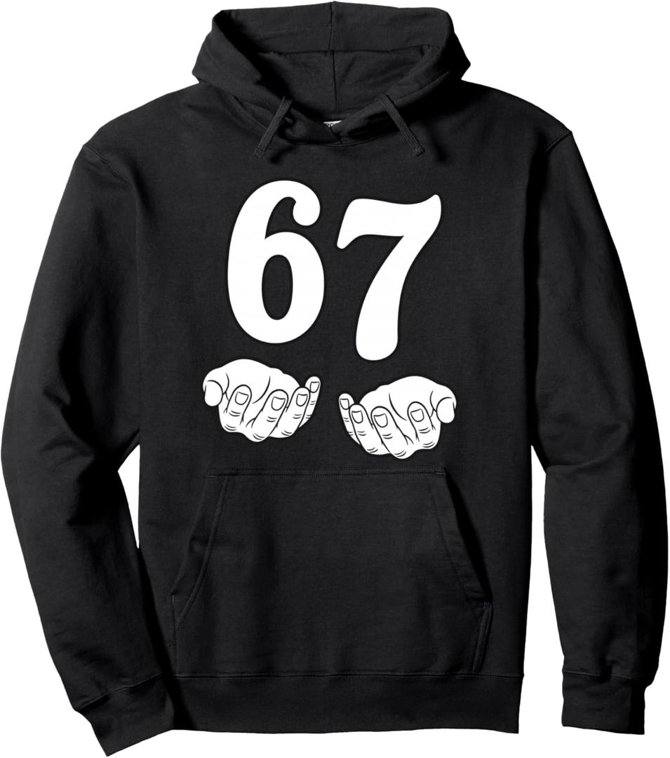 Six Seven 6 7 Funny 67 Gen Alpha Slang 6-7 Meme School Pullover Hoodie, S