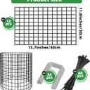 UNIFAMILY 12 Pcs Plant Protectors from Animals, 16x12IN Metal Plant Cage to Keep Animals Out, 4 Pack Garden Protector Cage from Deer, Garden Protection for Vegetables Chicken Wire Cage for Plants